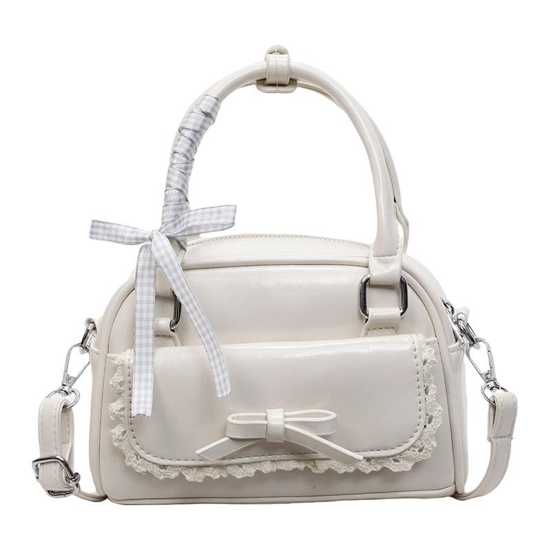 Vintage kabelka přes rameno - Dámská kabelka s mašlí, Korejský streetwear, Ležérní crossbody kabelka, Trendy cestovní taška,