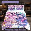 Personalized 3Pcs Bedding Setaespa Custom Text Duvet Cover Pillowcase Set Bedroom Gift