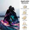 1 Stück Astronauten-Druck Leichte Flanelldecke, Bequeme und Warme Decke, für Camping Sofa Bett und Couch Büro, Geschenk