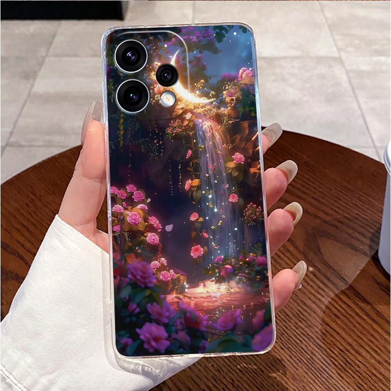 For Oppo Reno 15C 5G PMD110 Case Clear Luxury Cute Love Rabbit Funny Painting TPU Soft Silicone Casing For Oppo Reno15C 5G Cover
