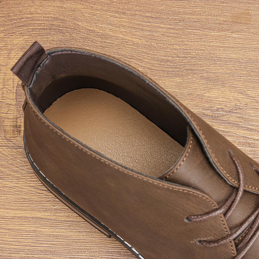 Pánské vintage pouštní kotníkové boty - Nadměrná velikost Kožená jarní kolekce