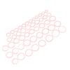 49pcs 0.9mm Height Watch Rubber Washer 16 To 40mm Diameter Red Waterproof Flexibility Watch Rubber
