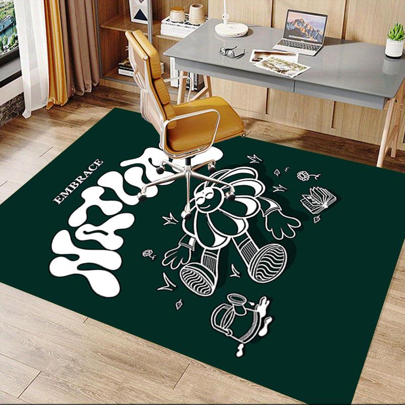 1pc EMBRACE NATURE Home Office, Durable Polyester Floor Mat with Easy, Office Decor, Urban Style, Nonslip Backing
