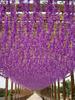 10 Artificial Wisteria Flowers Vines Silk Flowers Hanging Wreaths Wedding Party Home Decoration Green Wall Ceiling Flower Decor