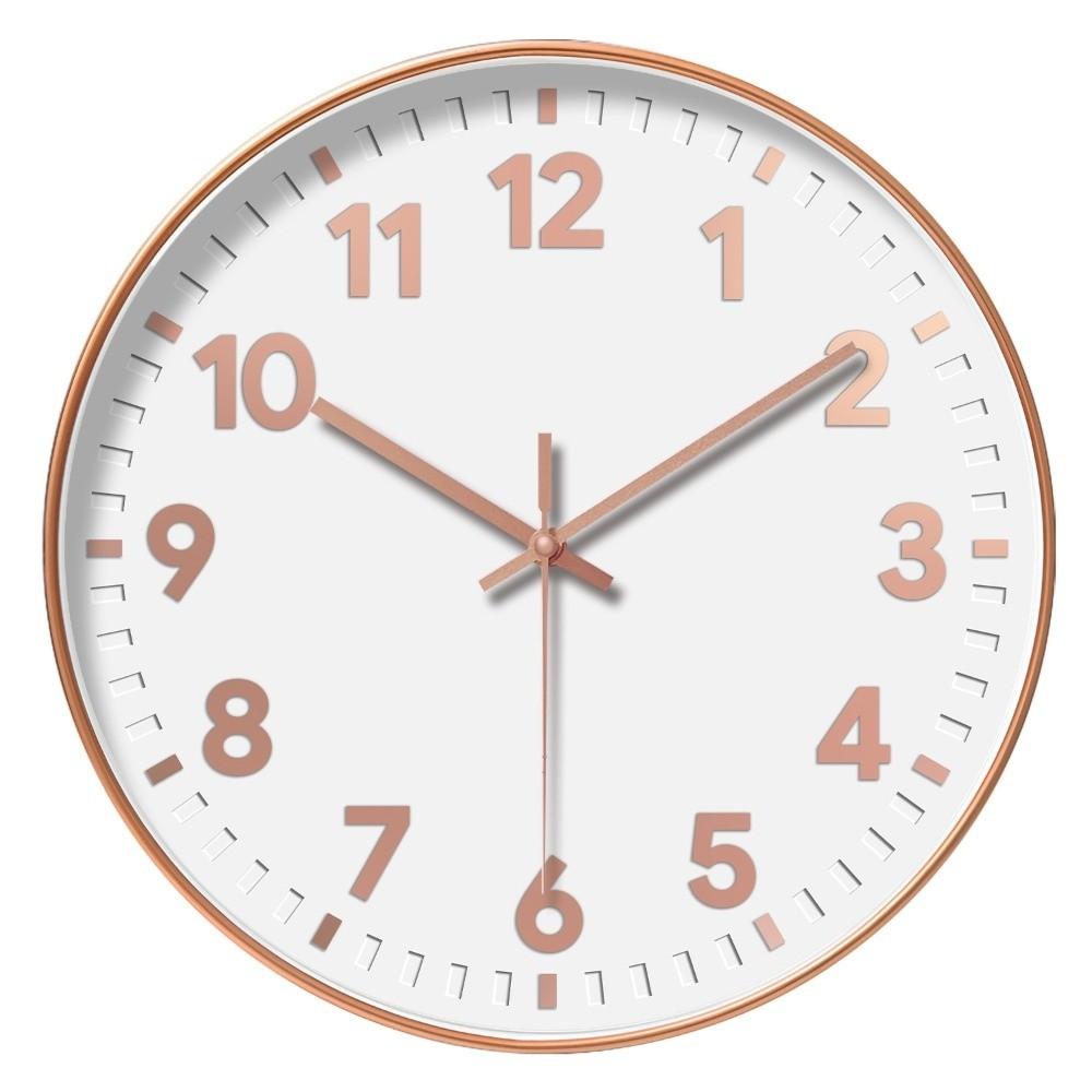 Silent Quartz Wall Clock Round Mute Clock Living Room Decoration Digital Clock  Cafe