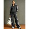 Autumn and Winter New Y2 Fashion Sportswear Lapel Long-sleeved Trousers Women's Suit