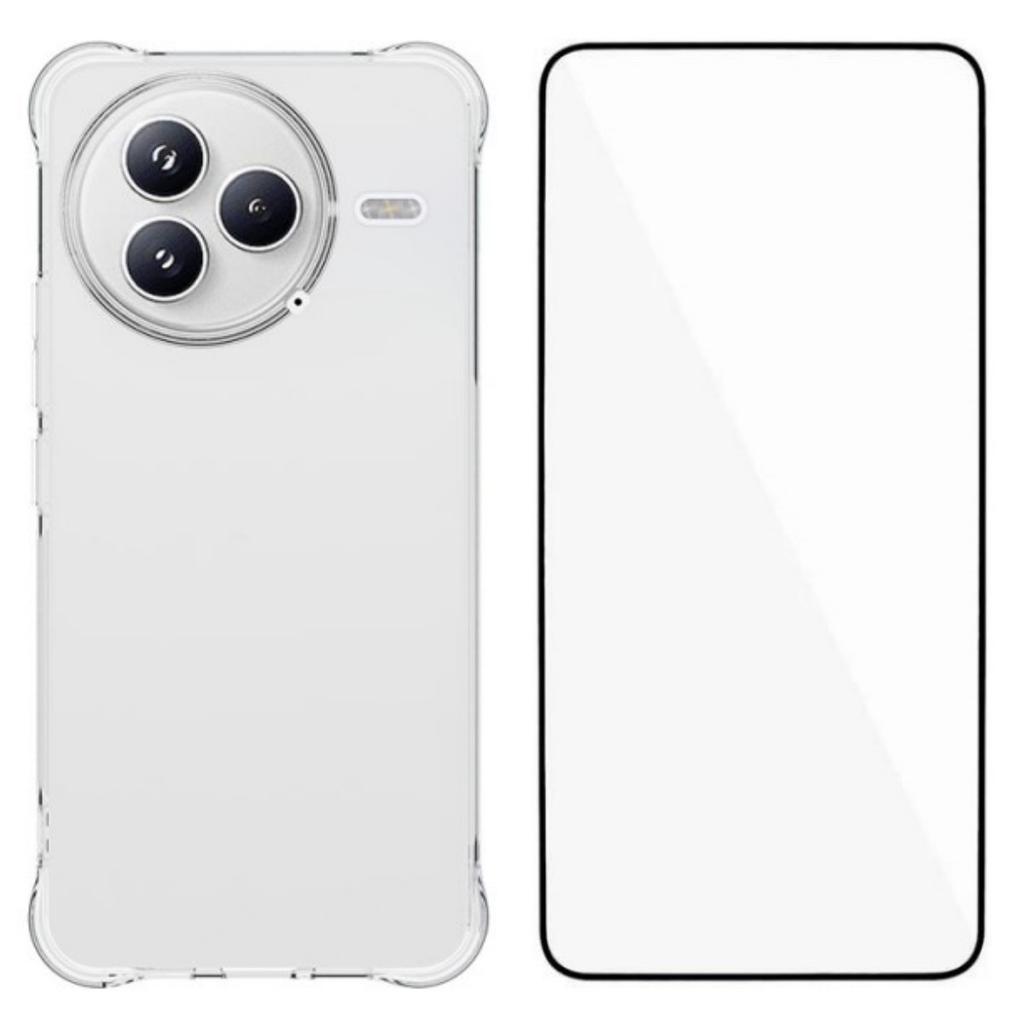 For Xiaomi Civi 5 Pro 5G Case WANLONFENG WL Series 2.0mm TPU Phone Cover with Tempered Glass Film