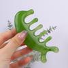 Gua Sha Scraping Board Comfort Brown Massager Hair Scalp Makeup Wide-toothed Comb,for Body Head Facial Resin