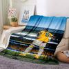Dynamic Football Stars printed flannel breathable and warm blanket, a stylish home gift, suitable for home, office and bedspread use. 15a144