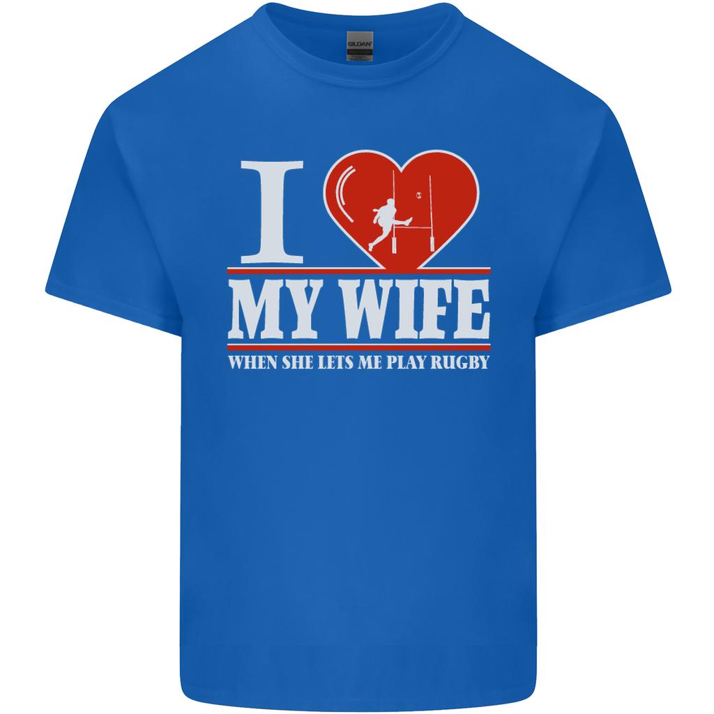I Heart My Wife Rugby Player Funny Union Unisexs Light Cotton TShirt