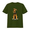 T-shirt con Stampa Welsh Terrier per Moda Casual vintage Lavato uomo abbigliamento designer Versatile Elasticizzato Morbido Unisex Traspirante