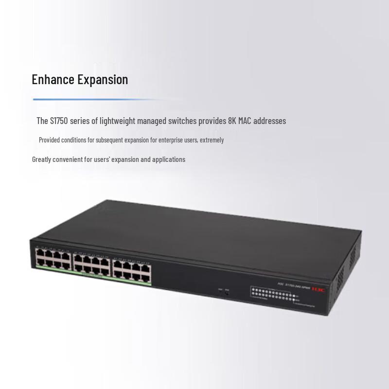 H3C S1750-24G-HPWR 24-Port Gigabit Managed PoE+ Network Switch