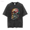 T shirt 3D Rock Chang Original Antichrist Skull Glow in the Dark  vintage Washed Casual Unisex Comfortable homme