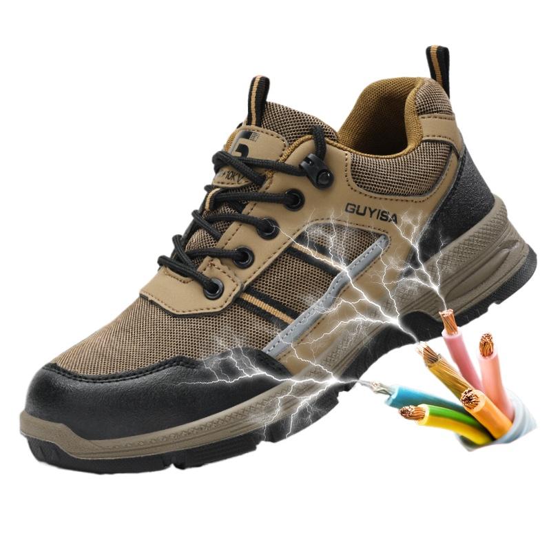 Insulated 10KV Anti-smash and Stab-proof Safety Shoes Plastic Bag Head Men's Comfortable Soft-soled Insulated Shoes