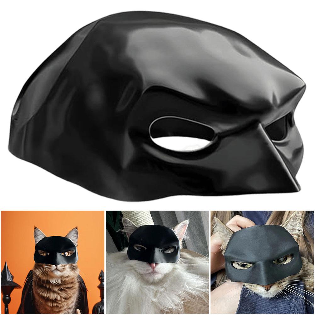 New Black Bat Cat Avenger Mask Matte Cute Bat Mask Cool Superhero Pet Toys Creative Handmade Half Face Pet Mask For Cats And Dog