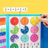 Montessori Fraction Learning Math Toy Magnetic Arithmetic Teaching Aids Wooden Book Educational Toys For Children Christmas Gift