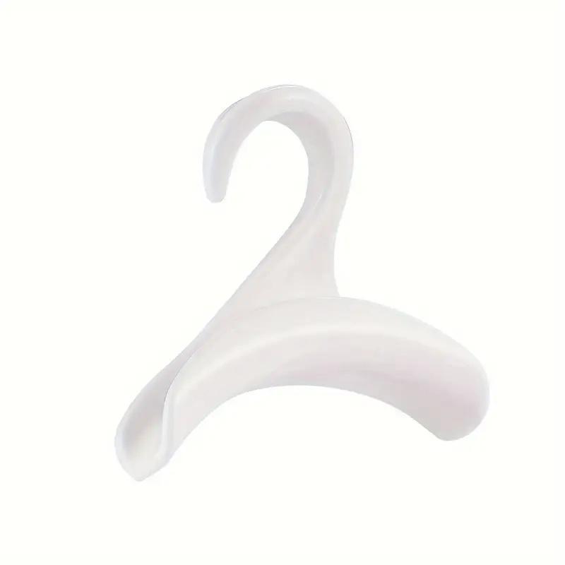 

5pcs White Plastic Wardrobe Hooks - Durable Handbag Hangers with Smooth Finish, Ideal for Organizing Accessories & Bags