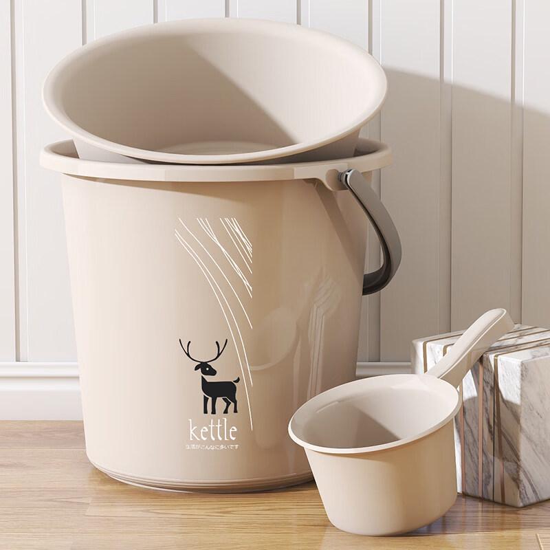 ZISIZ Large Household Plastic Bucket with Lid