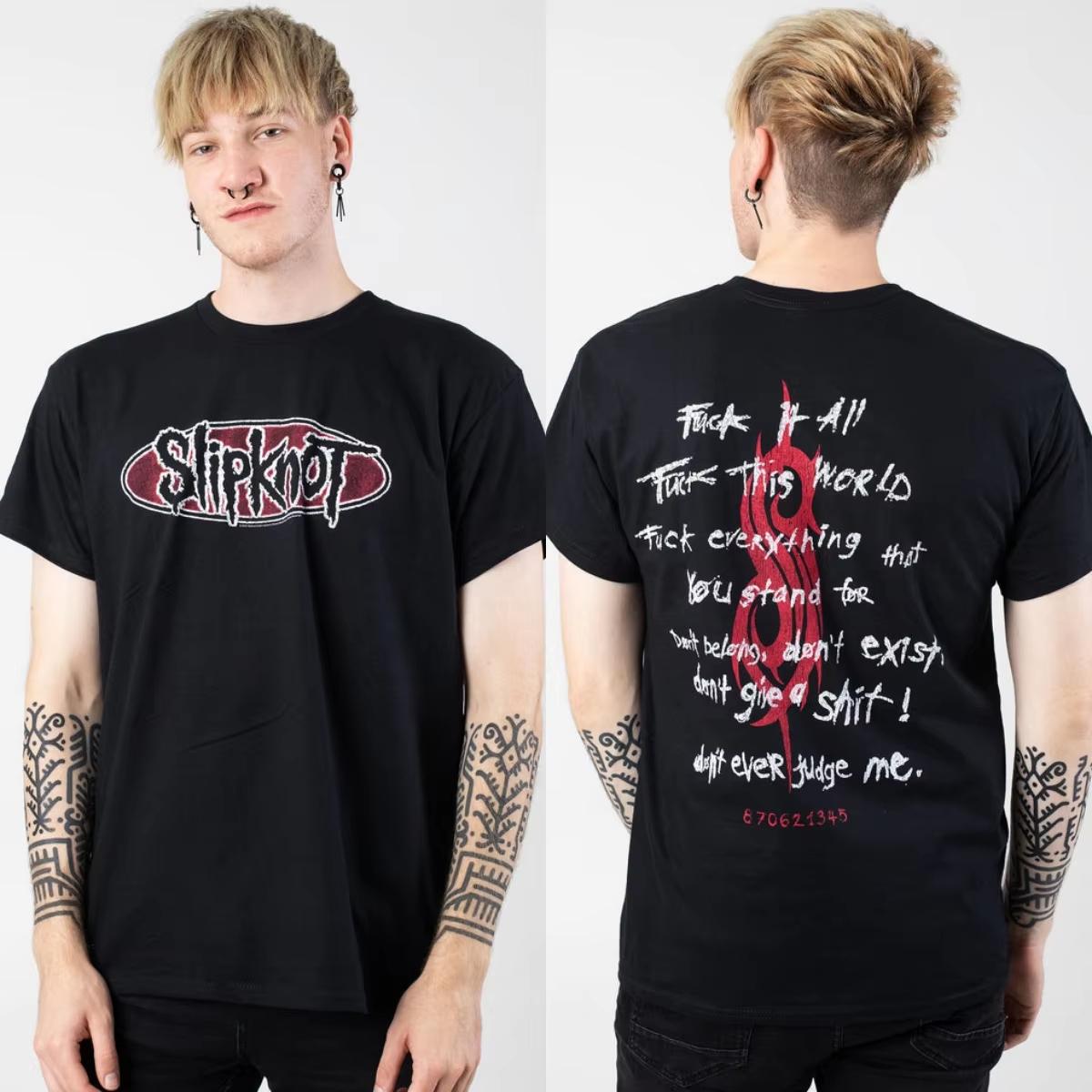 2026 Summer Slipknot Graphic Unisex Short Sleeve Luxury Casual Vintage Fashion Brand T-Shirt 4XL