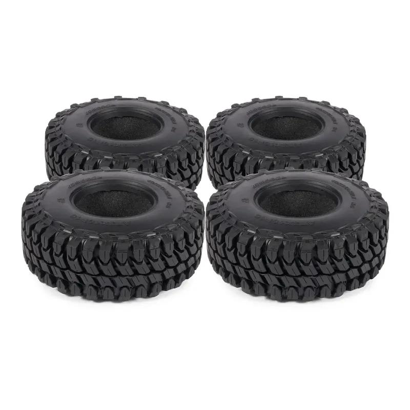 4Pcs Rubber Tires with Foam Inserts 110*40mm for 1/10 RC Crawler Truck Element Enduro SCX10 II TRX4 MST CMX TF2 D90 RGT EX86130