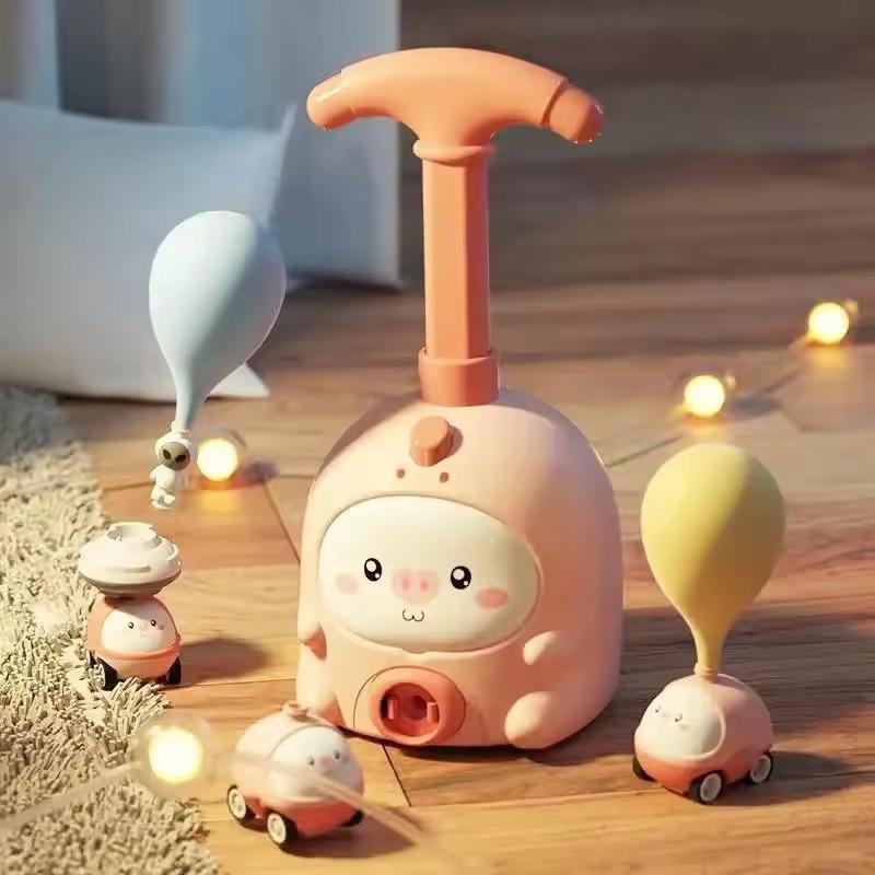 Kids Rocket Balloon Launcher Toys Educational Inertial Air Power Balloon Car Tower Science Toys for Children NewYear Gift