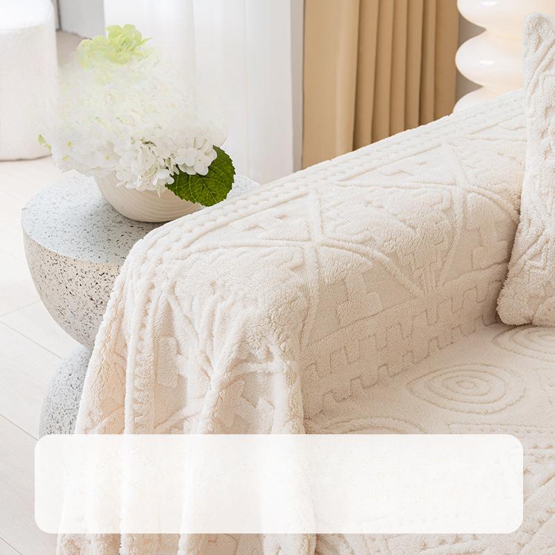 Simple Roman Holiday Plush Sofa Towel Living Room All-Inclusive Universal Dust Cover Nap Blanket Blanket