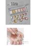Solid Magic Mirror Powder: 6-Color Nail Salon Bright Eyeshadow Palette - Mermaid Fairy Aurora Outlining Powder