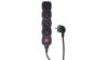 Extension Cord with Switch 4-sockets Z/U 5M /H05Vv-F 3G1/ Black Pc1415