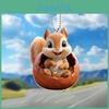 Adorable Acrylic Squirrel Car Pendant Cute Keychain Backpack Decoration Gift