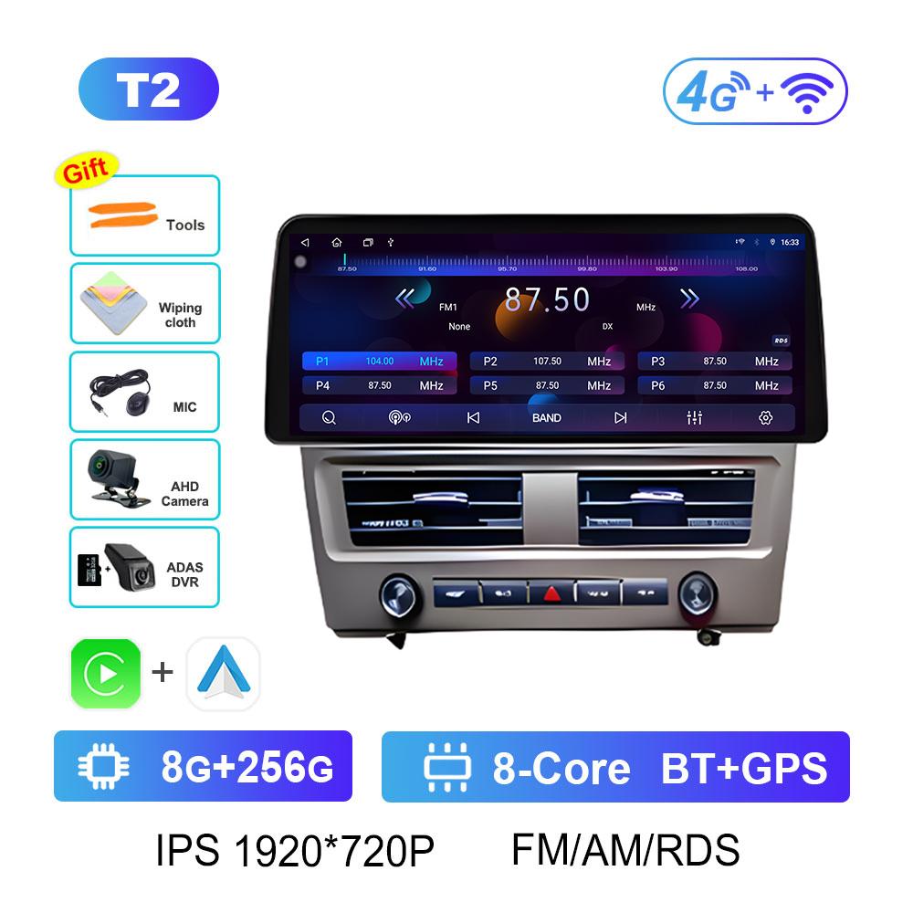 12.3 inch Touch Screen Wireless Carplay for Nissan Tiida C11 2005 2006 2007 2008 - 2010 GPS Navigation Bluetooth Cooling fan 4G