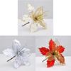 22cm Fake Flower Fabric Plastic Christmas Decor High Quality Xmas Tree Decorations  New Year