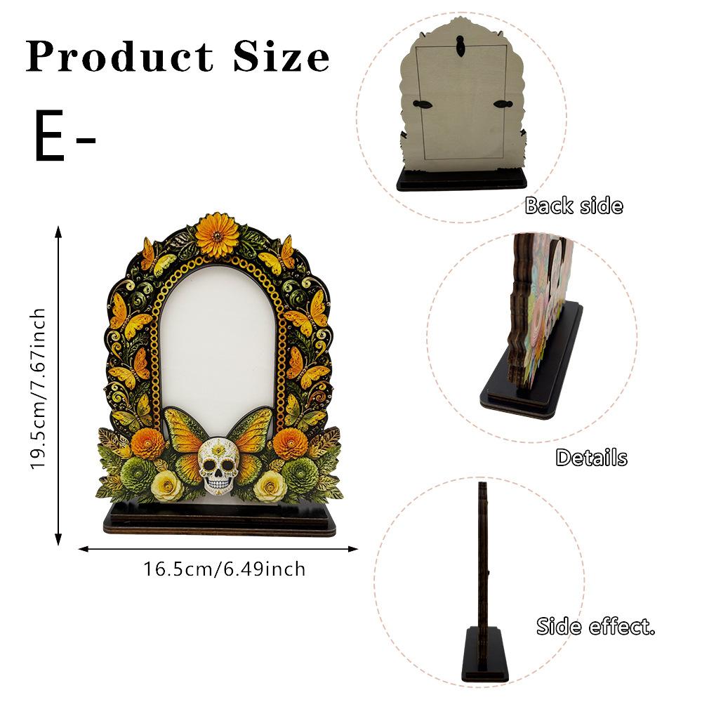 Pumpkin-shaped Wooden Frame Decorations for The Day of The Dead, Festive Atmosphere Ornaments, Family Photo Album, Handicrafts