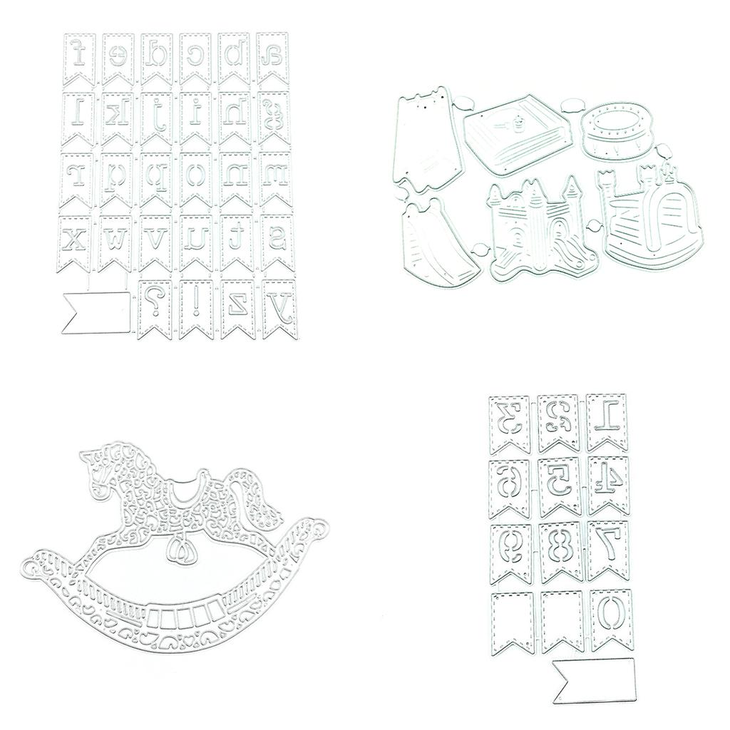 Carbon Steel Metal Cutting Dies Carbon Steel Stencil Mold Embossing Pattern for Children Adults DIY Crafts Projects