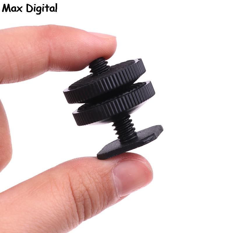 1Pc Triple Hot Shoe Mount Adapter Dual Screws Bracket Stand Holder for DSLR Camera for LED Video Microphone Monitor Flash Light