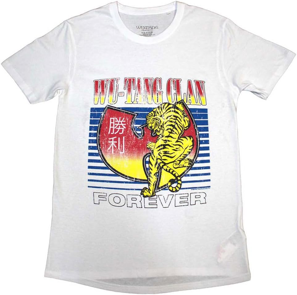 Men s Wu Tang Clan Tiger Slim Fit T-Shirt White S