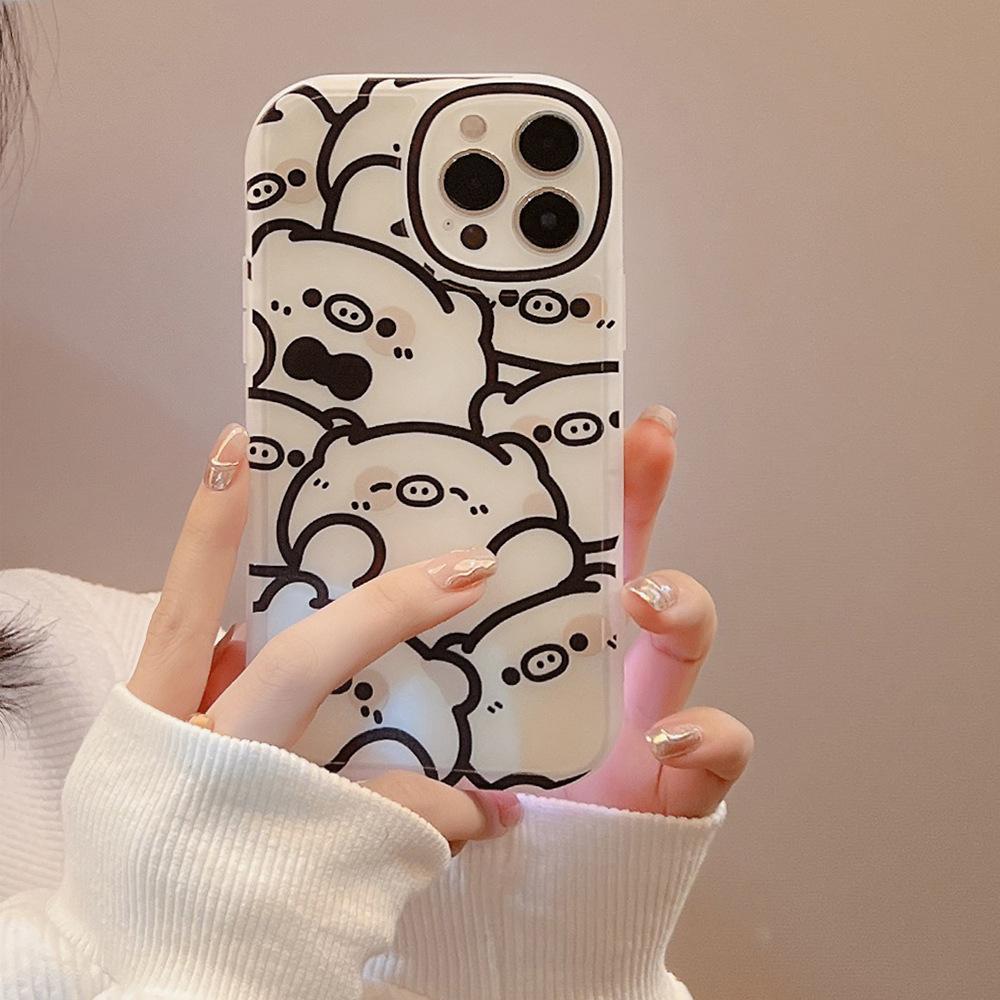 

Bow IPhone 16 Apple 15 Mobile Phone Case 15 Promax Suitable for 11 Transparent White 7 8p Sweet Cool 14 Girl Xr Huawei Nova10SE