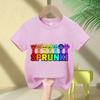 2026 summer short sleeved Sprunki cute and fashionable boy and girl comfortable round neck pure cotton short sleeved Tshirt