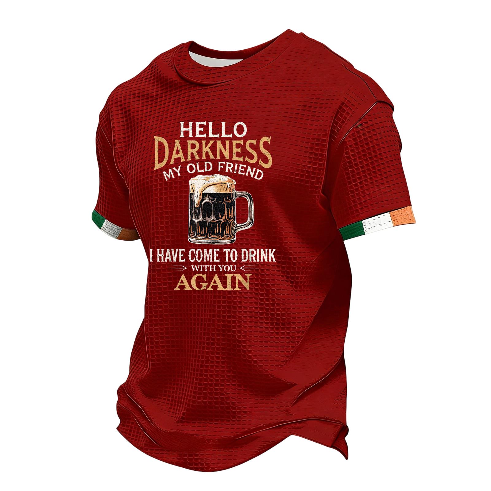 

Men s Casual Round Neck Short Sleeve T-Shirt XXXXXL червоний
