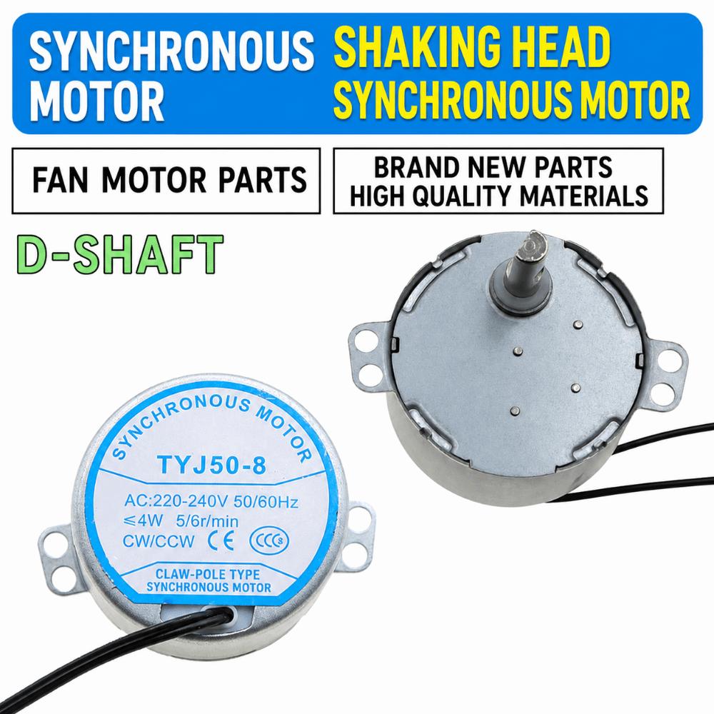 Pedestal Fan Repair TYJ50-8 Synchronous Motor Metal Electric Fan Motor Fan Oscillation Driving