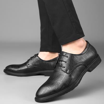 Klassischer Herren Büro Business Anzug Leder Ballerinas Herren Spaltleder Hochzeitsschuhe 2024 Herren Low Top Rindsleder Schuhe Gummisohle