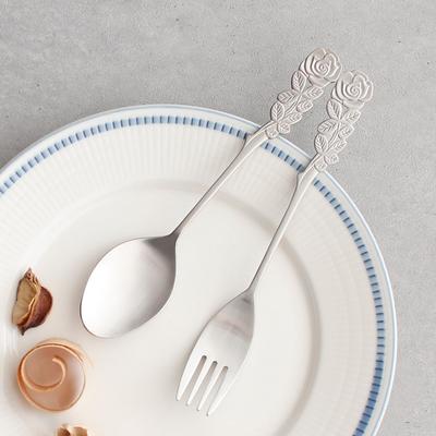 Rose Children's Spoon and Fork