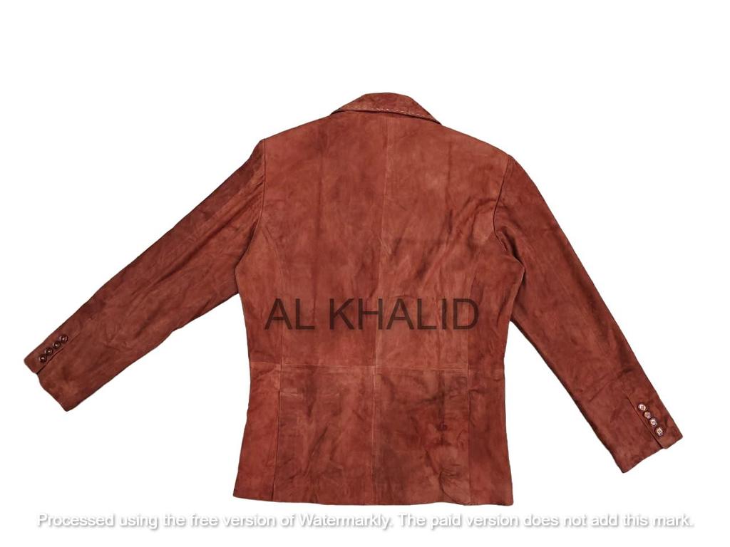 Brauner handgemachter stilvoller Blazermantel für formelle Arbeiten und Partys aus echtem weichem Wildleder