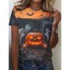 Ladies' Halloween T-shirt, Casual Top Soft, Round Neck