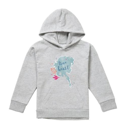 Frozen Childrens/Kids True At Heart Elsa Silhouette Heather Hoodie