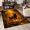 New Product Deer In Forest with Light Carpet for Living Room Bedroom Bedside Floor Mat Cloakroom Children Playing Mat Area Rug