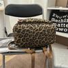 Leopard Print Canvas Fashion Backpack for Women, Casual School Travel Bag with Detachable Shoulder Straps