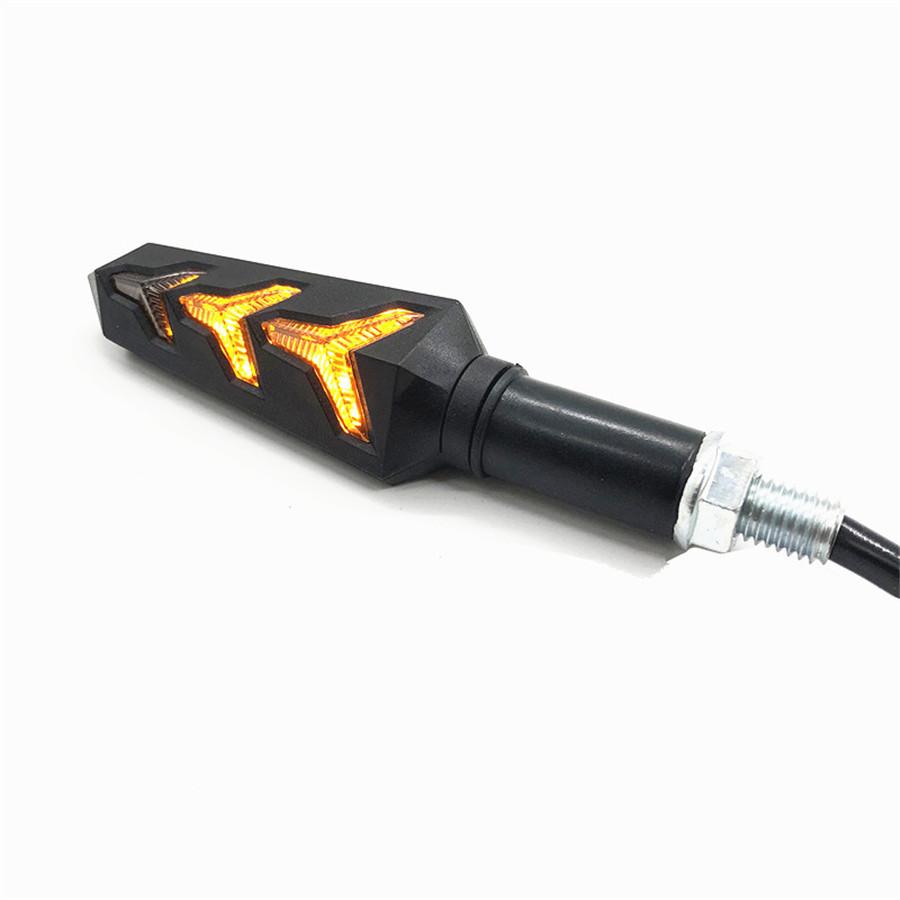 Flowing Motorcycle Motorbike Fish Bone Style Turn Signal Indicator Light