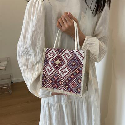 Damen-Handtasche aus Leinen für Reisen, Einkaufstasche, Modedesigner-Taschen
