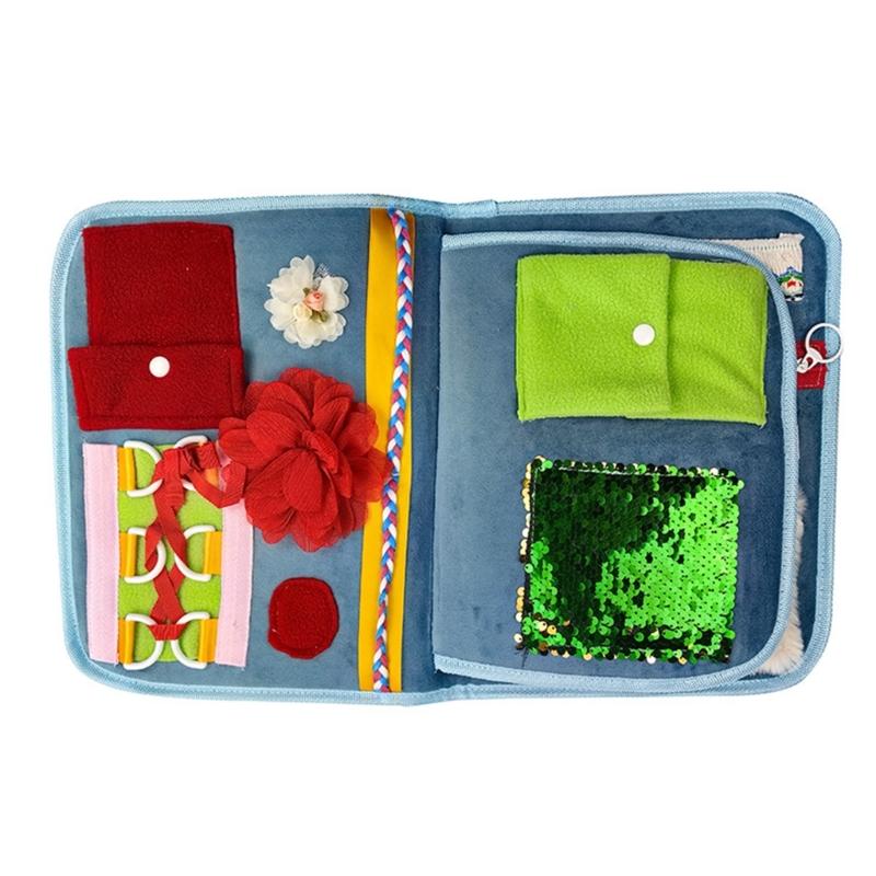 Multifunctional Busy Blanket for Seniors Elderly Dementia Blanket Kids Sensory Toy Fidgets Blanket Sensory Blanket