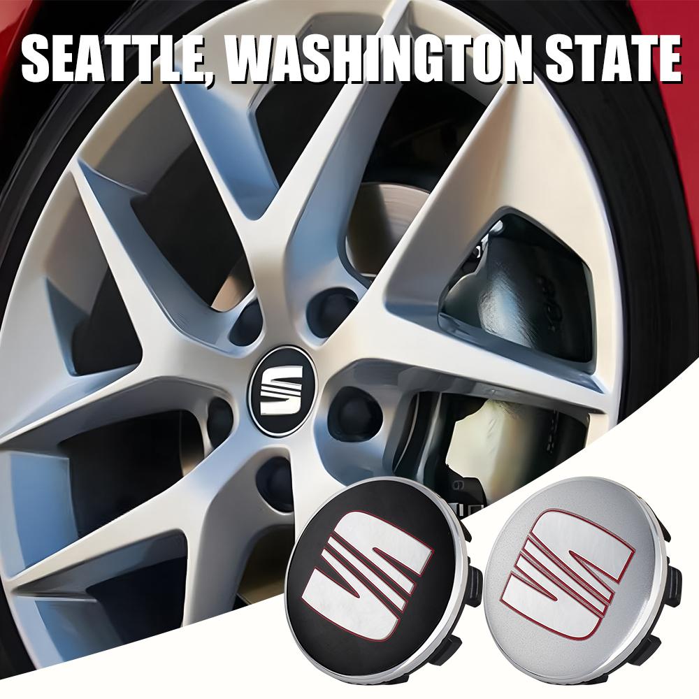 4pcs 56mm Car Styling Wheel Center Cap Hub Sticker Accessories For SEATCupra FR Racing Arona  Ibiza 6j Leon Mk1 Mk2 Ateca Altea